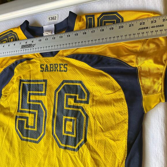 Riddell Kid’s Short sleeve Sport Shirt Size 3XL, Yellow , 56 Sabres - Picture 2 of 8